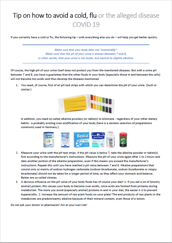 Tip on how to avoid a cold